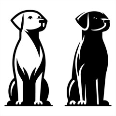 Obraz premium Silhouette Dog Logo design template. Vector illustration.
