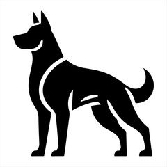 Silhouette Dog Logo design template. Vector illustration.