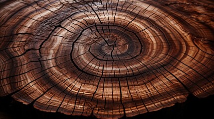 The intricate pattern of a tree's growth rings, revealing a story of time, resilience, and the beauty of nature's design.