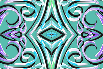  Luxurious batik flower line art pattern of indonesian culture traditional background