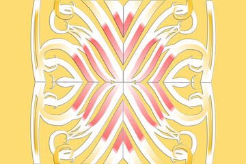  Luxurious batik flower line art pattern of indonesian culture traditional background