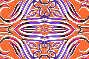  Luxurious batik flower line art pattern of indonesian culture traditional background