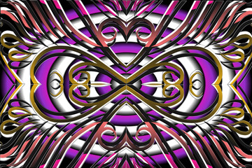 colourful Luxurious batik flower line art pattern of indonesian culture traditional background