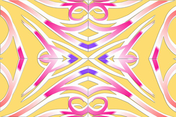 colourful Luxurious batik flower line art pattern of indonesian culture traditional background
