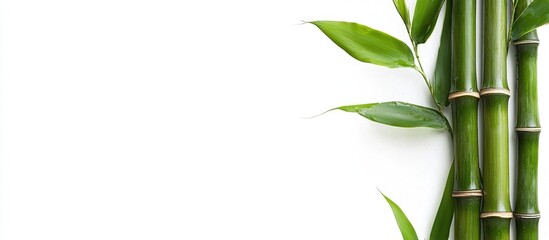 Picture Of A Bamboo On A White Background