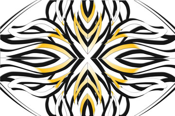 colourful Luxurious batik flower line art pattern of indonesian culture traditional background