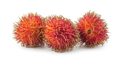 Fresh rambutan fruit isolated on a white background