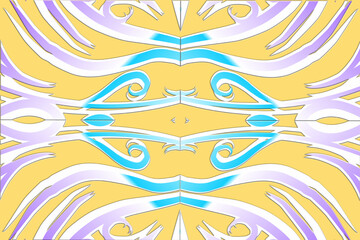 colourful Luxurious batik flower line art pattern of indonesian culture traditional background