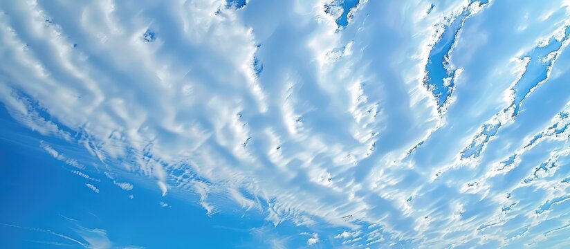 Altocumulus Stratiformis Undulatus Beautiful Wavy White Clouds