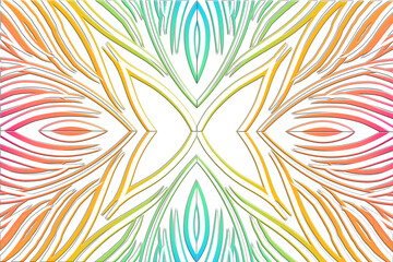 colourful Luxurious batik flower line art pattern of indonesian culture traditional background