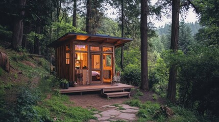 Naklejka premium Cabin in the Woods