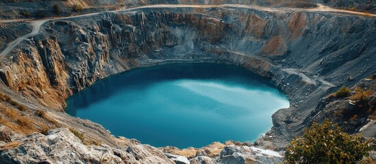 View Of An Open Quartz Open Pit