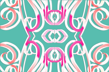 colourful Luxurious batik flower line art pattern of indonesian culture traditional background