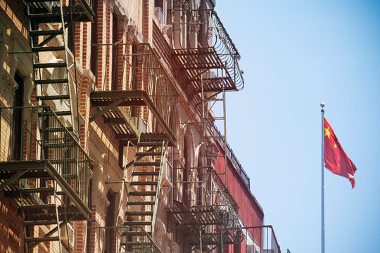 USA, New York City, Buildings in Chinatown