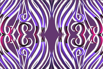 colourful Luxurious batik flower line art pattern of indonesian culture traditional background