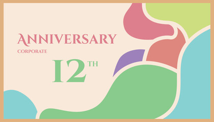 Anniversary background vintage with space area vector