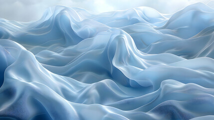 Obraz premium Abstract 3D Blue Fabric Wave Background