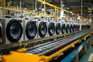 Automated Precision: The Journey of Washing Machines on the Production Line