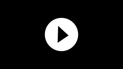 Video, audio neon play button icon
