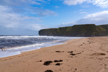 Melvich Beach on the NC500 north coast scotland