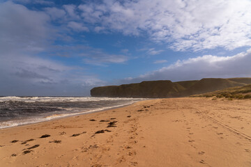 Melvich Beach on the NC500 north coast scotland