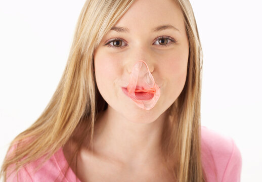 Girl Chewing Bubblegum