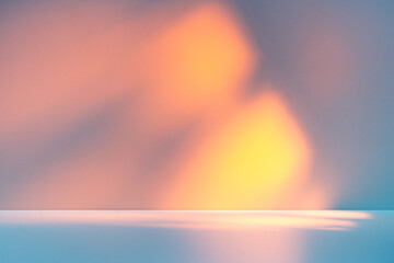 Abstract light effect on a wall, capturing a modern, minimalist aesthetic with calm and clean tones..