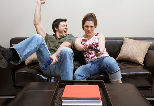 Couple Playing Video Game
