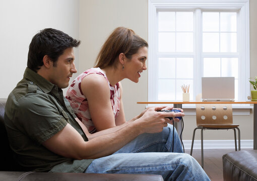 Couple Playing Video Game