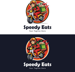 Food Delivery Mascot Logo
