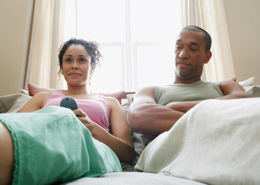 Couple Watching Television