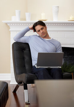 Man Using Laptop