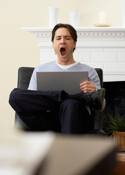 Man Using Laptop
