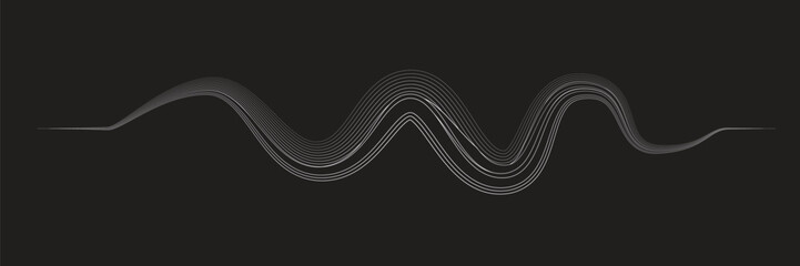 Digital sound equalizer . Audio signal frequency signal . Abstract flow linear fluid wavy shape . Acoustic volume lines .Curved lines pattern . Music sound wave . Vector illustration