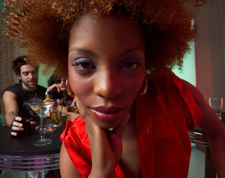 Portrait of Woman at Bar