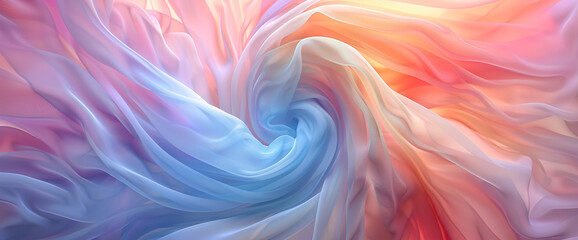 Obraz premium Vibrant Swirl of Colors Form Unique Pattern , a colorful swirl made from paper and fabric ,Abstract Swirling Color Fusion Background Vivid Blue and Red Hues with Fluid Gradient Motion