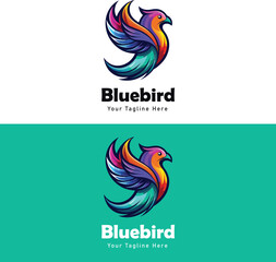 Blue Bird Mascot Logo