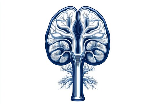 recommend clip art: Minimalist line art of a hair follicle cross-section, with clear divisions for the follicle, hair bulb, and surrounding layers, symbolizing simplicity and clarity