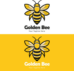 Golden Bee Mascot logo