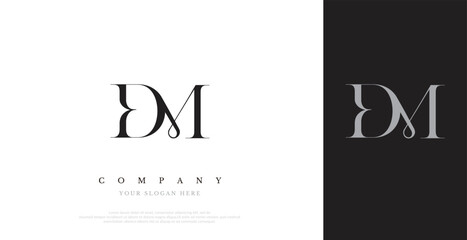 Initial DM Logo Design Vector 