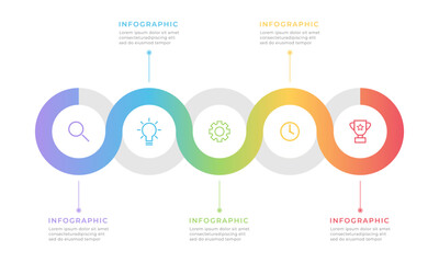 Circular Process Infographic with 5 Steps