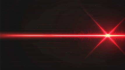 Fototapeta premium Red laser light on black