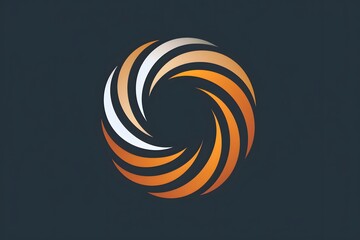 Dynamic Swirl Logo Design with Gradient Colors