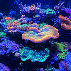 Obraz premium Vibrant coral reef in the sea
