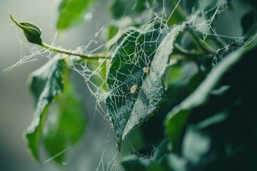 close up leaves rose flower with bokeh 