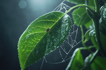 close up leaves rose flower with bokeh