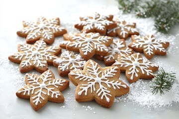Snowflake cookies for the holidays