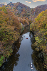 北海道　札幌　定山渓　秋　紅葉