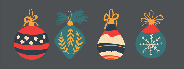 Christmas, cute cartoon, elements, lines, white, coloring, illustration, Santa, card