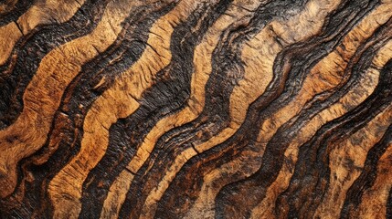 Fototapeta premium Intricate tiger stripe pattern captured in the wild, highlighting the unique texture and design of wildlife. A perfect wildlife texture background with ample copy space.